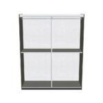 Aida White/Silver 4 Door Wardrobe Gallery 1