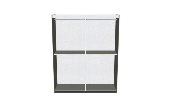 Aida White/Silver 4 Door Wardrobe Gallery 1