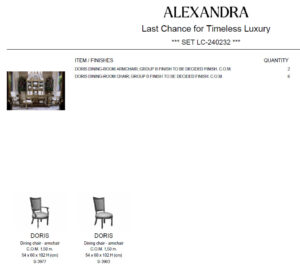 Doris Dining room CHAIRS Set- SOLD AS A SET Gallery 1