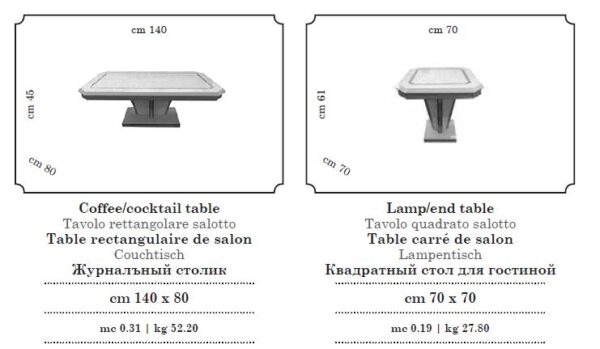Dolce Vita Coffee & End Table Gallery 2