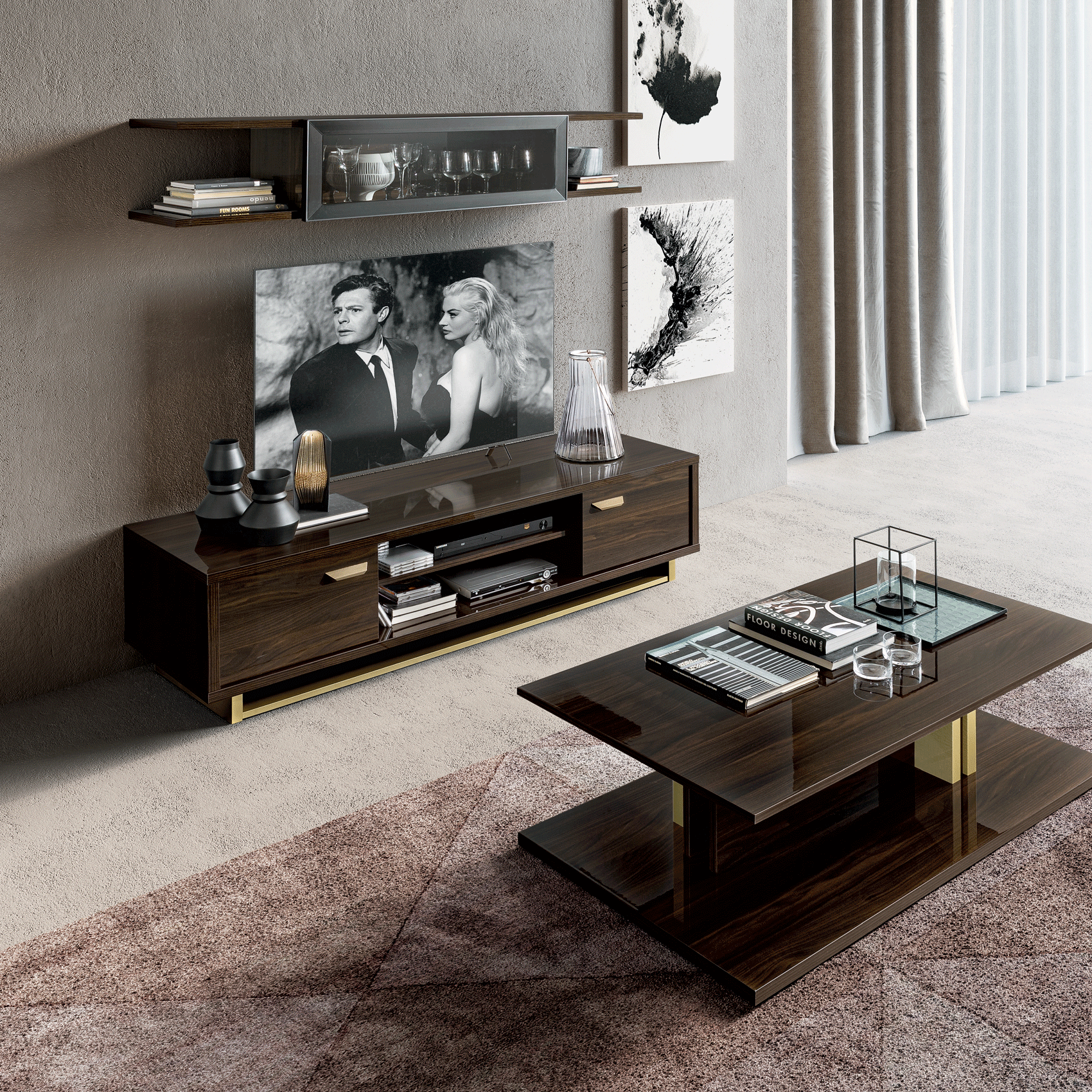 Volare Day Entertainment Additional items DARK WALNUT Gallery 1
