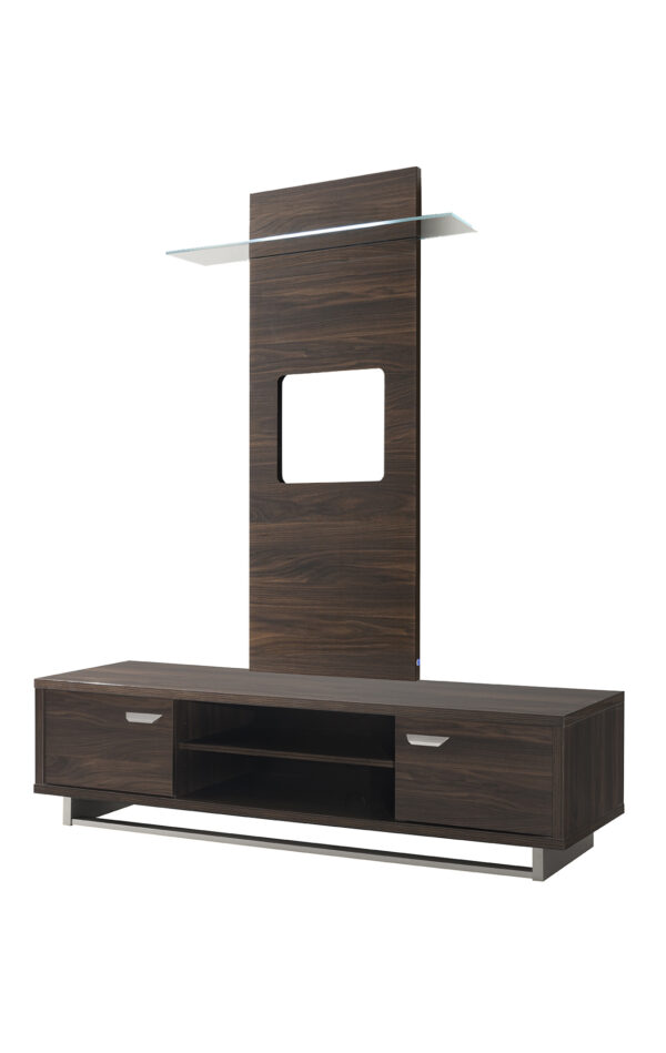 Volare Entertainment center Dark Walnut/Nickel Additional items Gallery 1