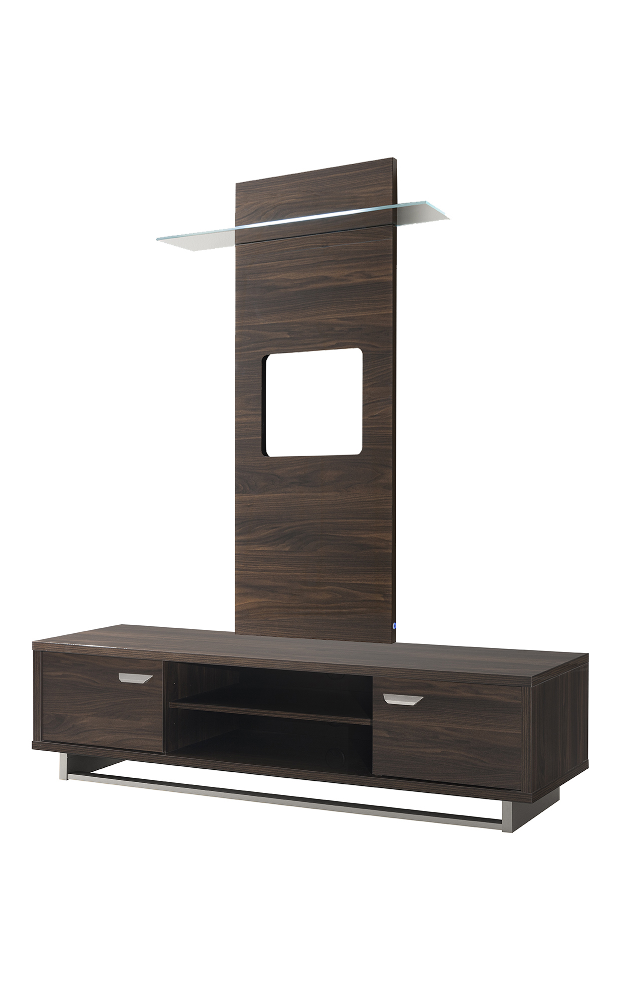 Volare Entertainment center Dark Walnut/Nickel Additional items Gallery 1