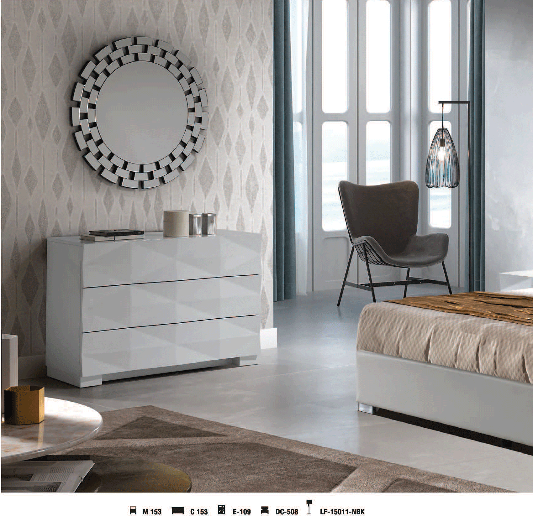 851 Sara Bed with Storage, M-100, C-100, E-418, DC-508, FL-15011-NBK, LT-3538-W1 Gallery 1