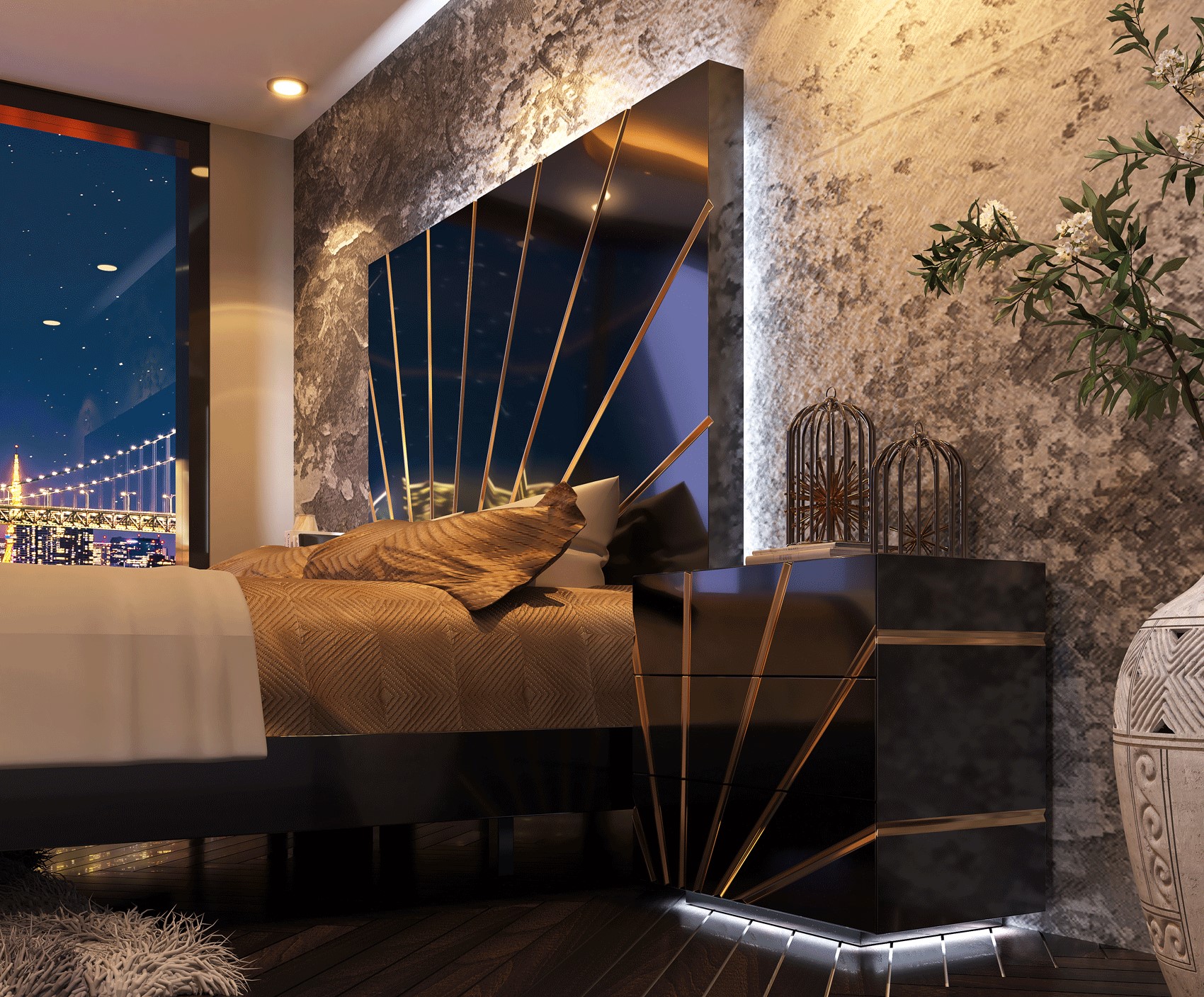 Oro Black Bedroom Comp 1 Gallery 1