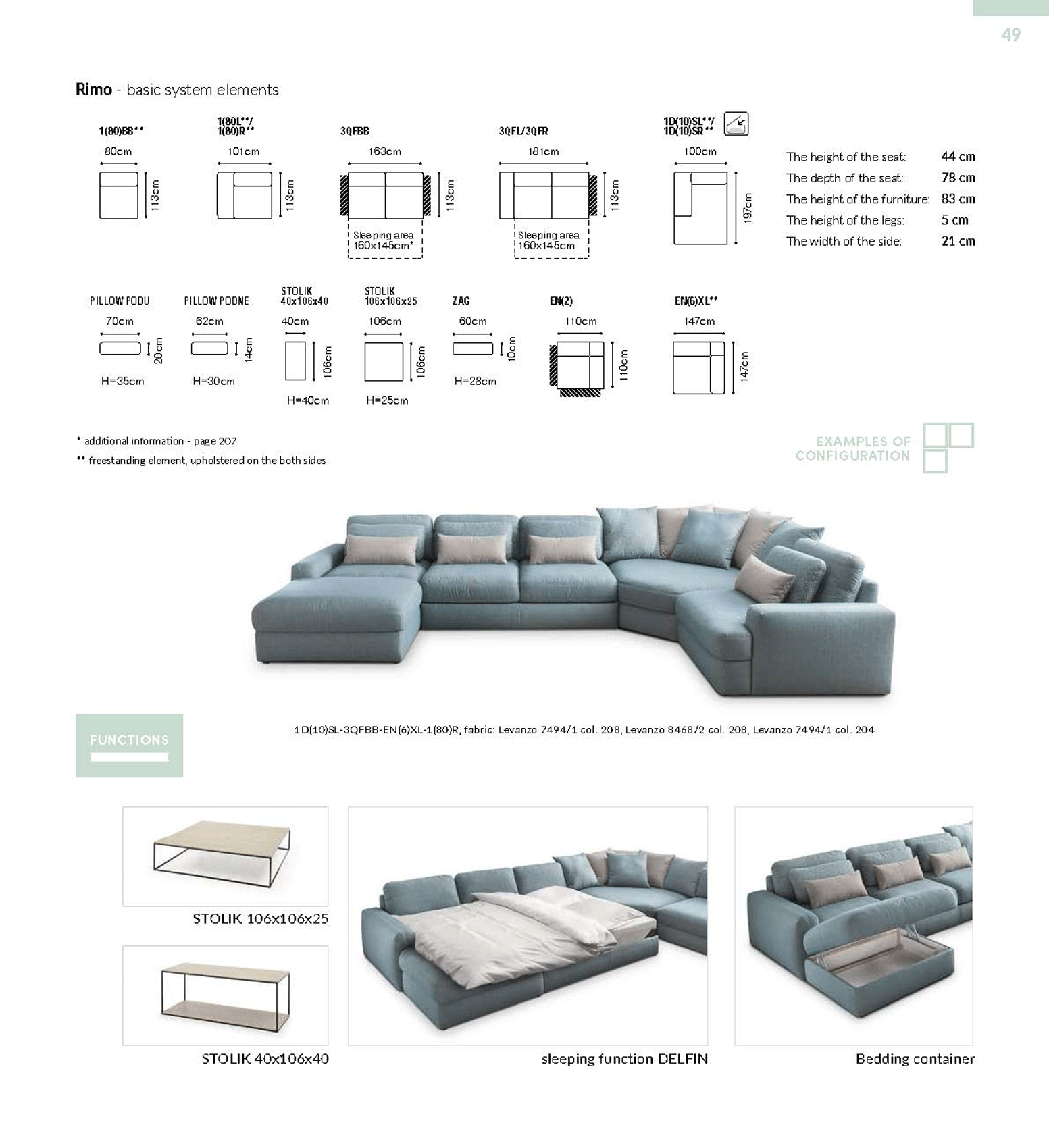 Rimo Sectional w/Bed & Storage Gallery 1