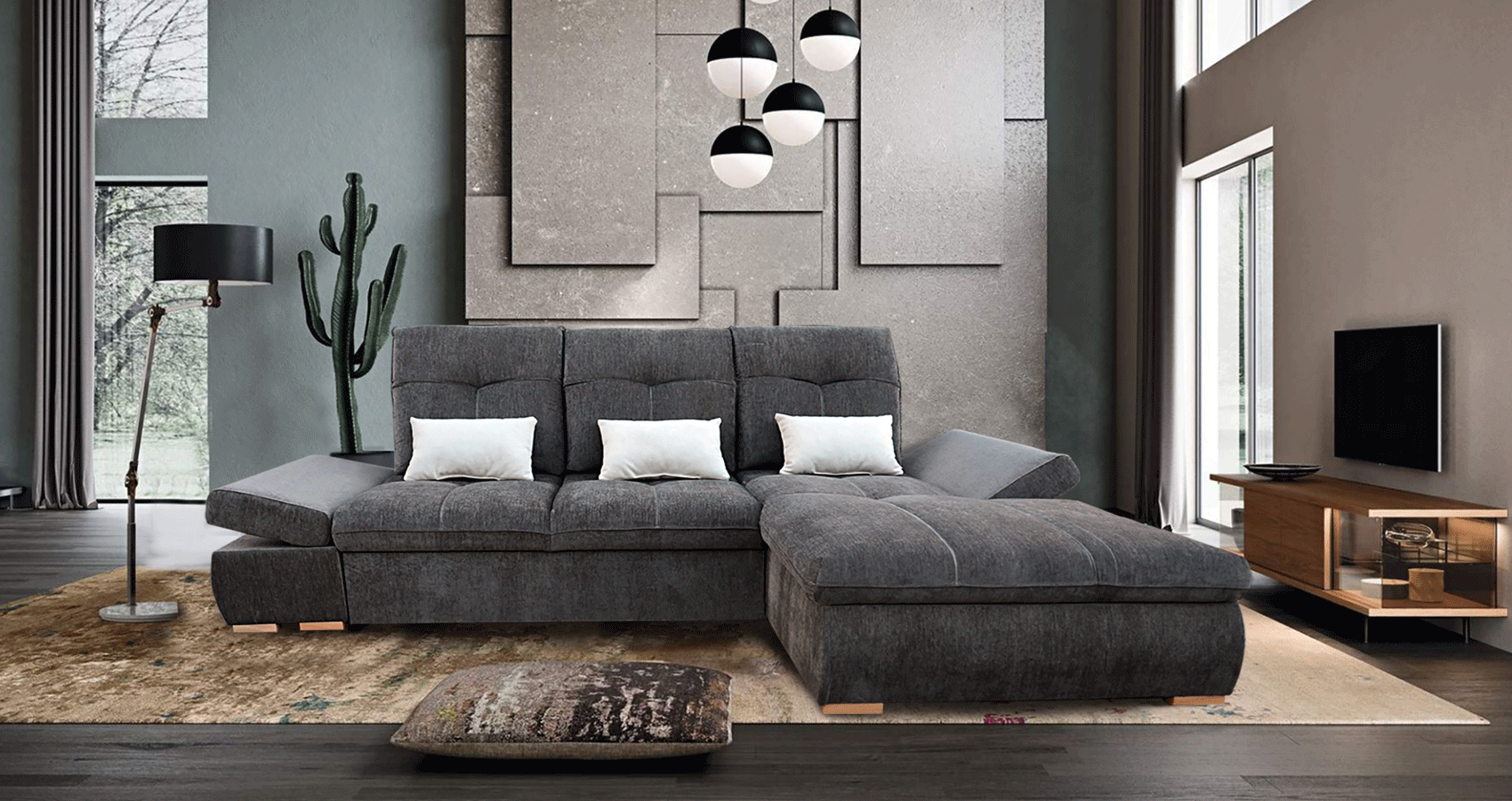 Estero Sectional Right with Bed and storage Gallery 1
