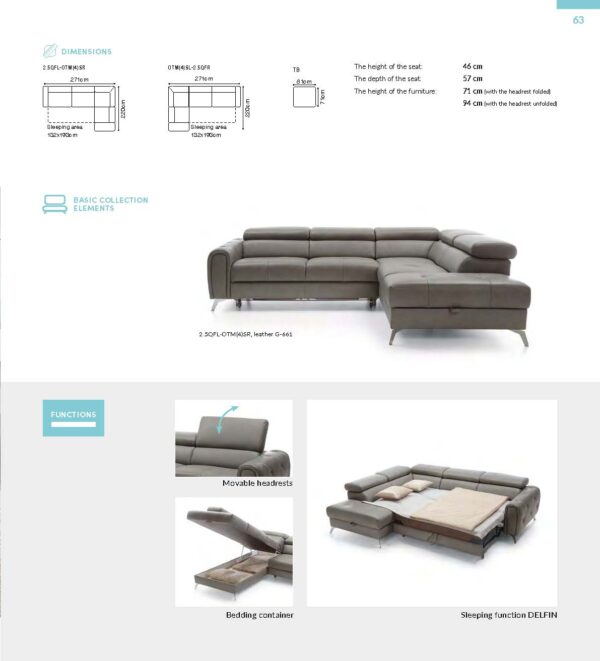Camelia Sectional w/Bed and Storage Gallery 3