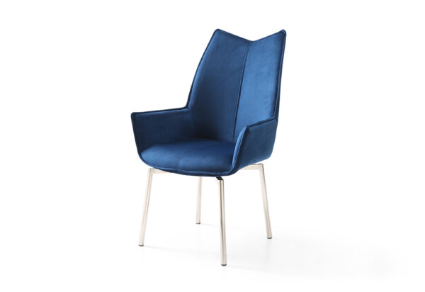 1218 swivel dining chair Navy Blue Fabric Gallery 1