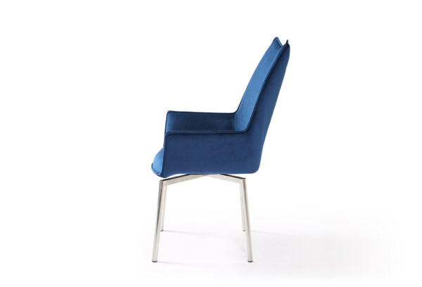 1218 swivel dining chair Navy Blue Fabric Gallery 2