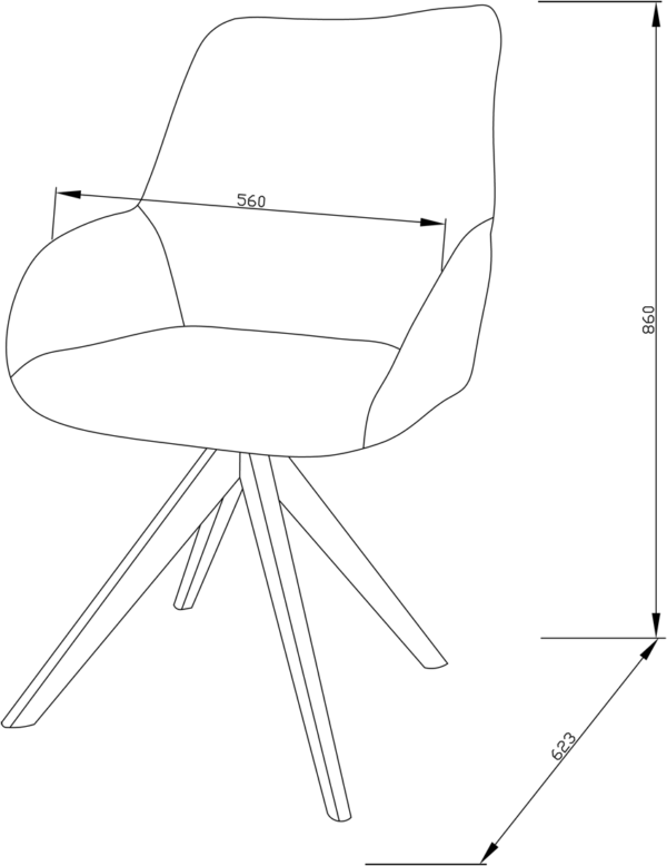 1327 Swivel Dining chair Gallery 2