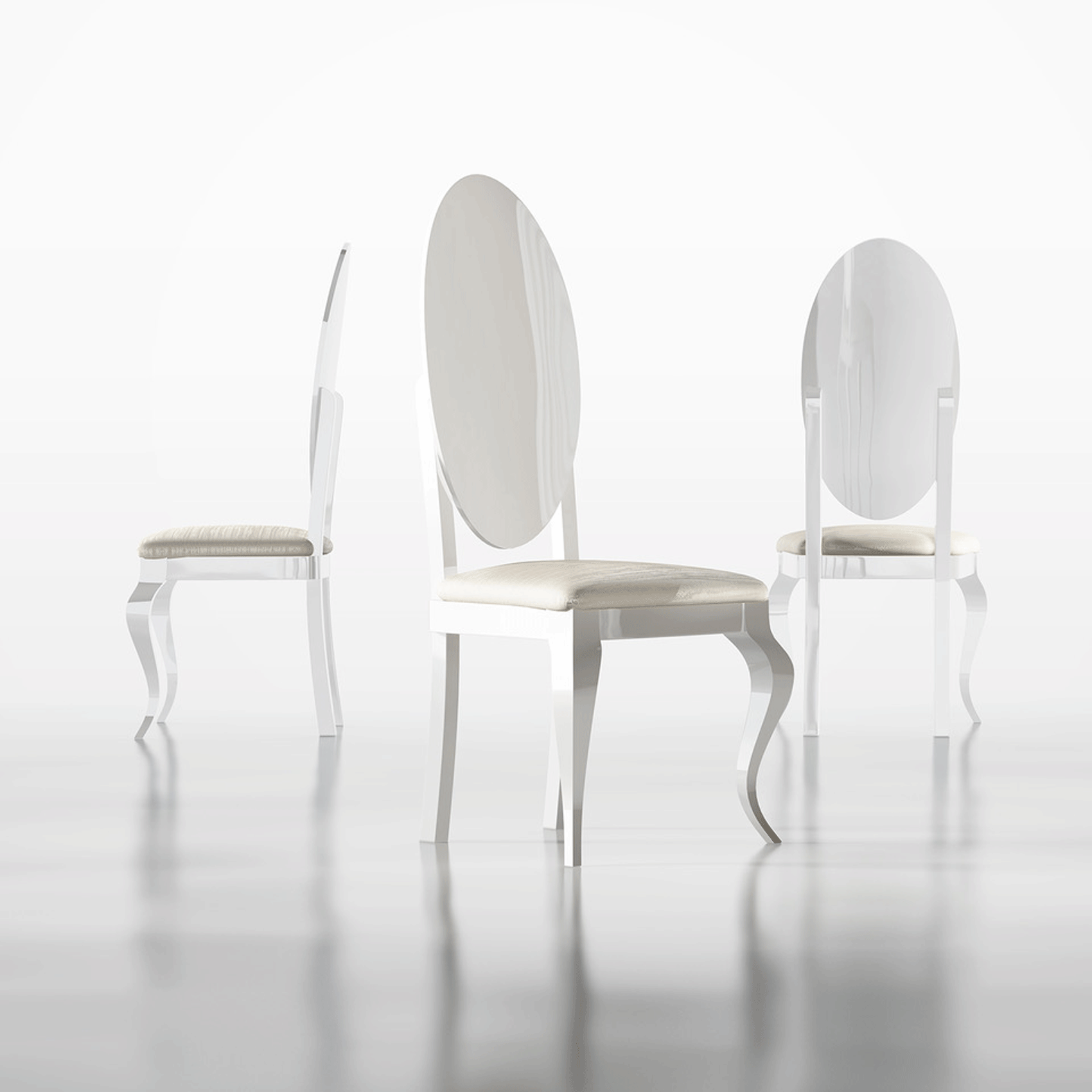 Carmen Arm and side White chair Gallery 1