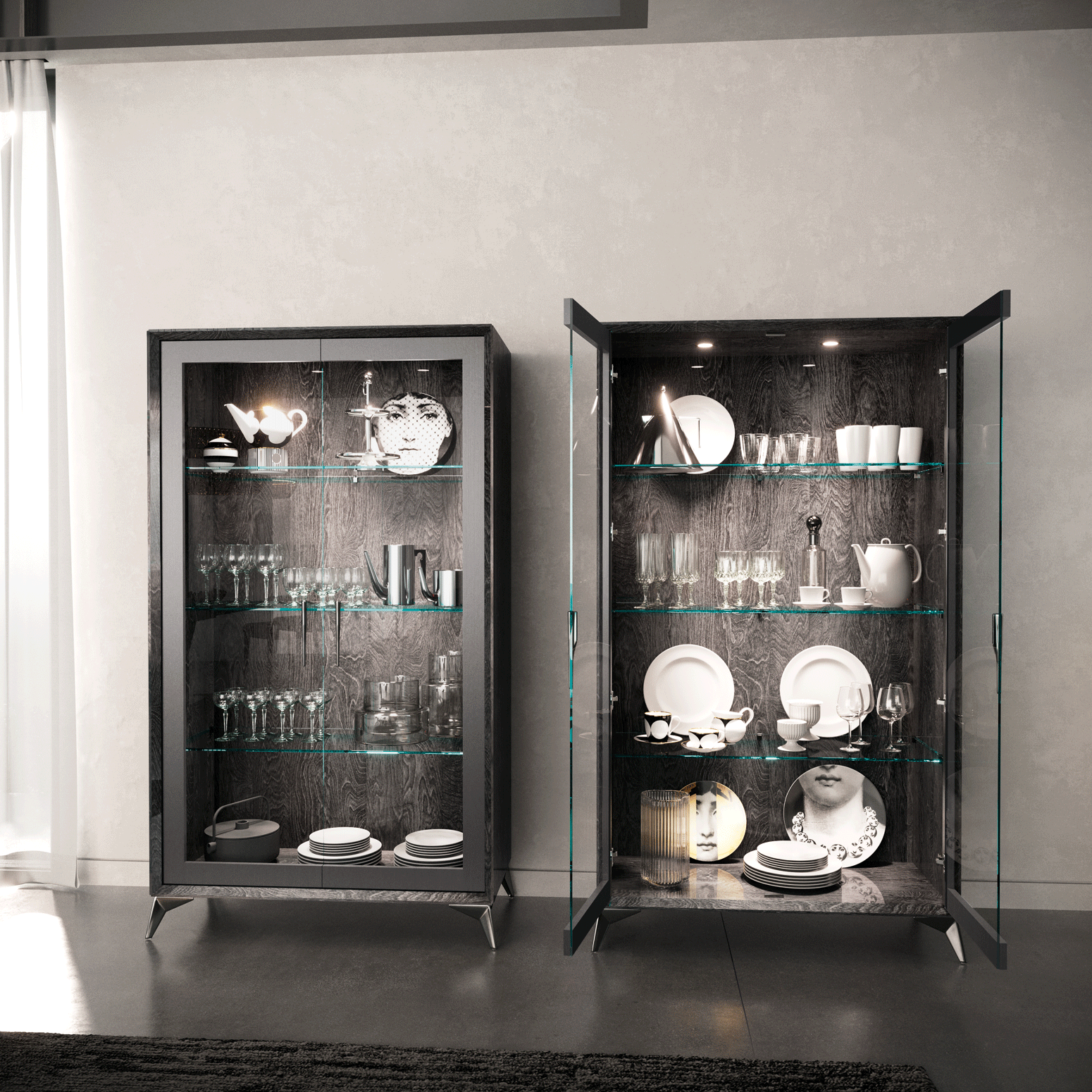 Krystal 2 Door Vitrine Gallery 1