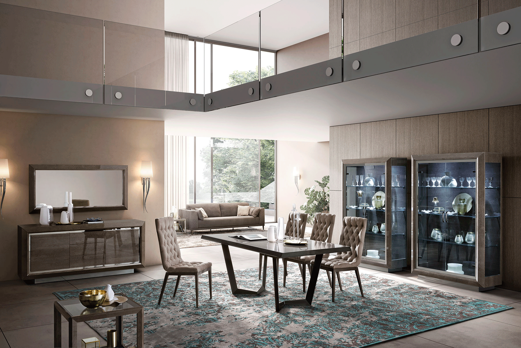 Elite Buffet w/Mirror Silver Birch Gallery 1