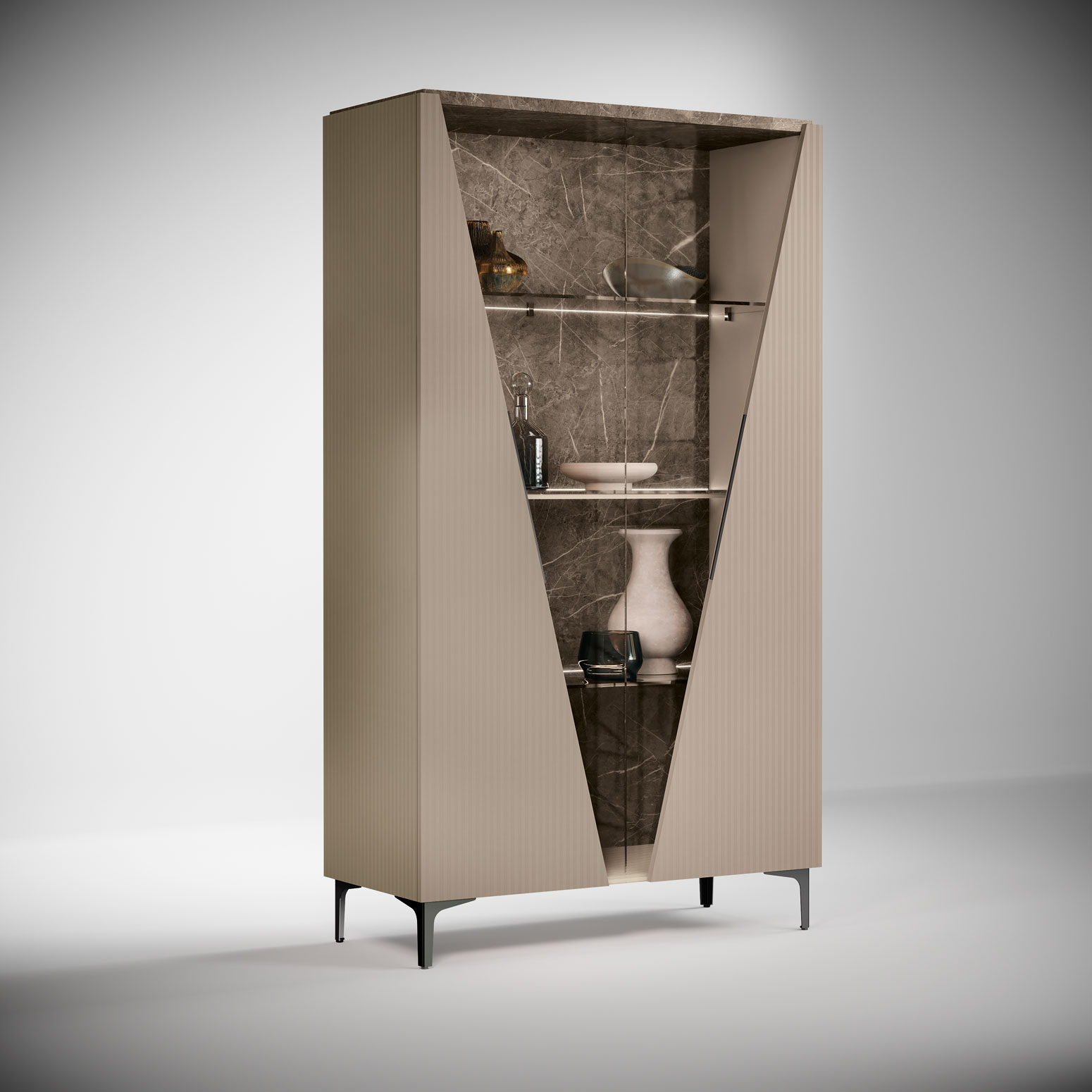 Fidia 2 Door Vitrine