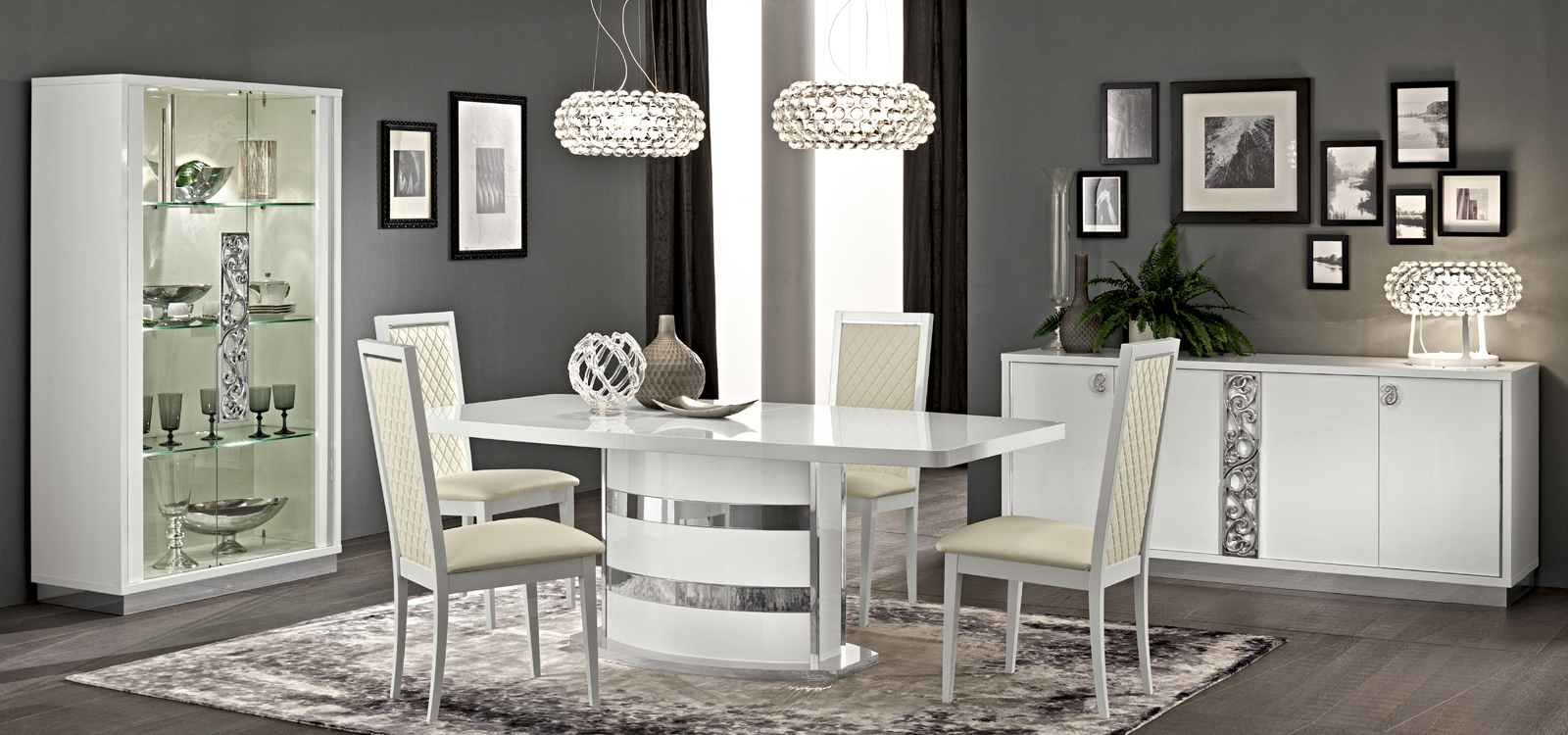 Roma 4-Door Buffet White Gallery 1