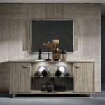 Volare 4 Door buffet w/ mirror GREY Gallery 1