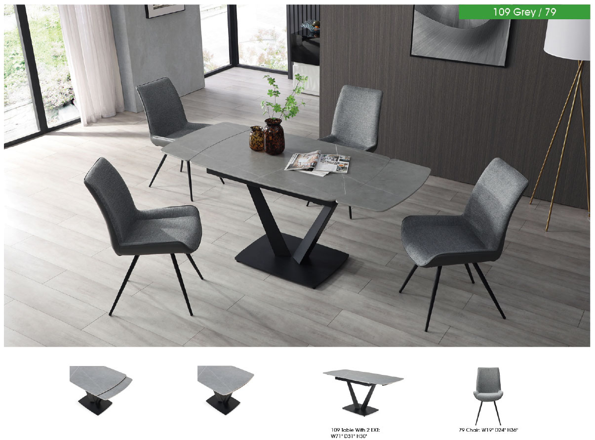 109 Grey Table with 79 Chairs Gallery 1