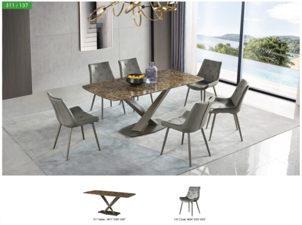 311 Marble Dining Table Gallery 1