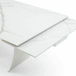 9087 Table White with 1218 swivel blue chair Gallery 3