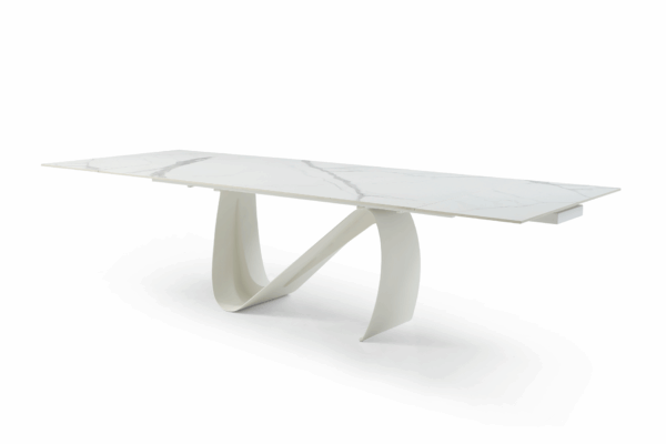 9087 Table White with 1218 swivel white chair Gallery 2