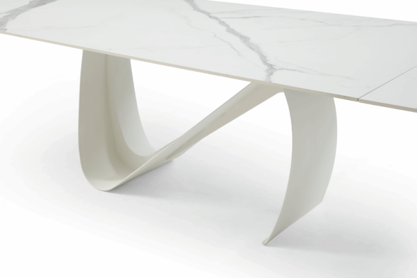 9087 Table White with 1218 swivel white chair Gallery 3