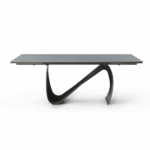 9087 Table Dark grey with 1239 swivel blue chairs Gallery 2