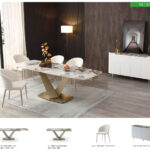 93 Dining Table with 2107 Chairs and 8010 buffet Gallery 1