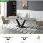 Cloud Table with 1218 swivel grey taupe chairs Gallery 1