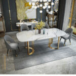 131 Gold Marble Dining Table Gallery 2