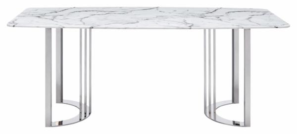 131 Silver Marble Dining Table Gallery 3