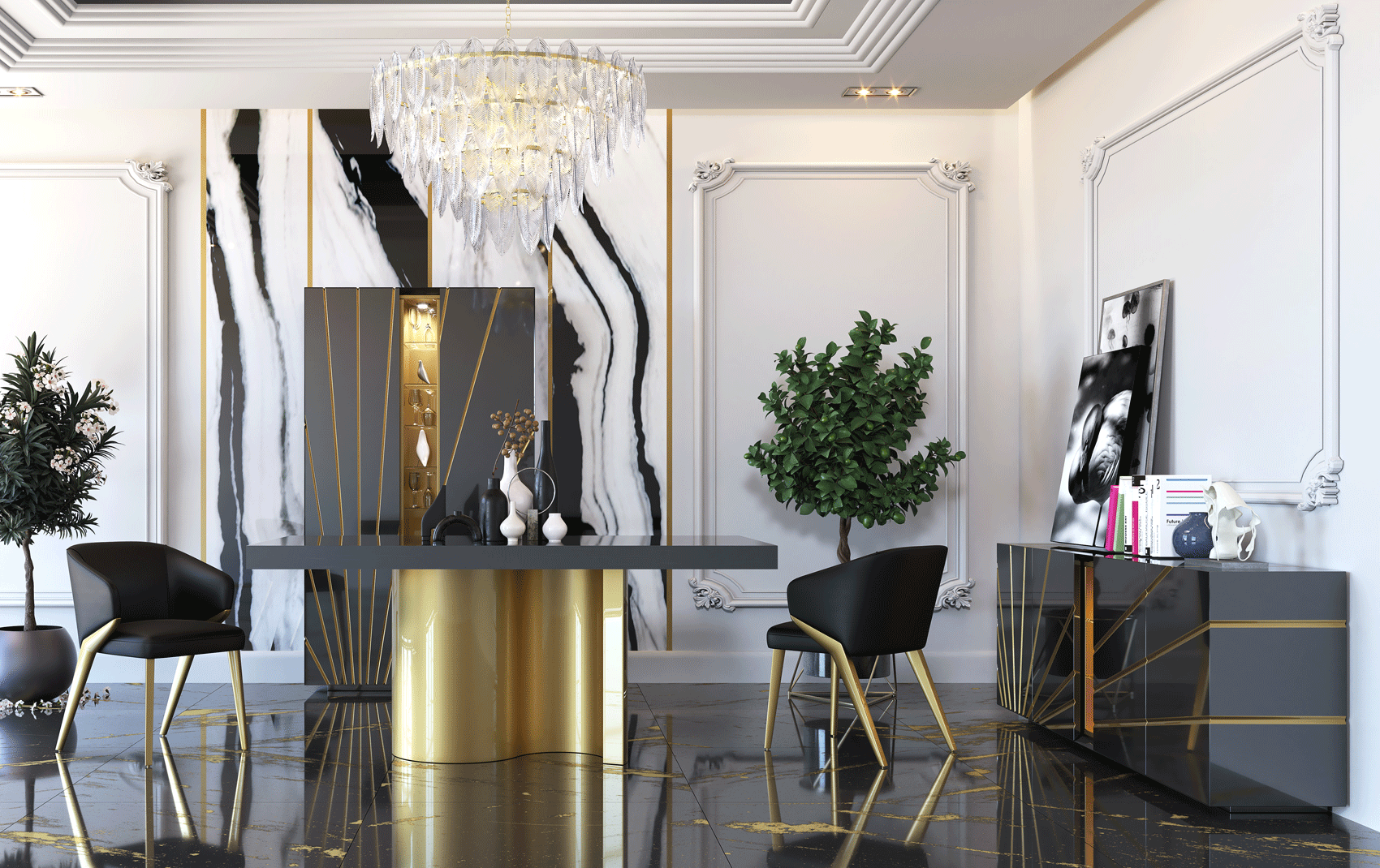 Oro Black Dining room Gallery 1