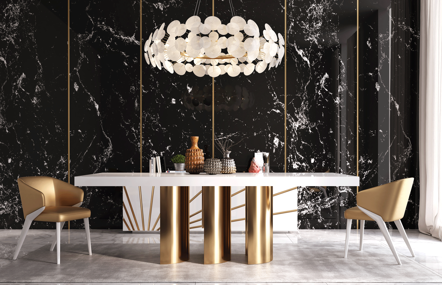 Oro White Dining room Gallery 1
