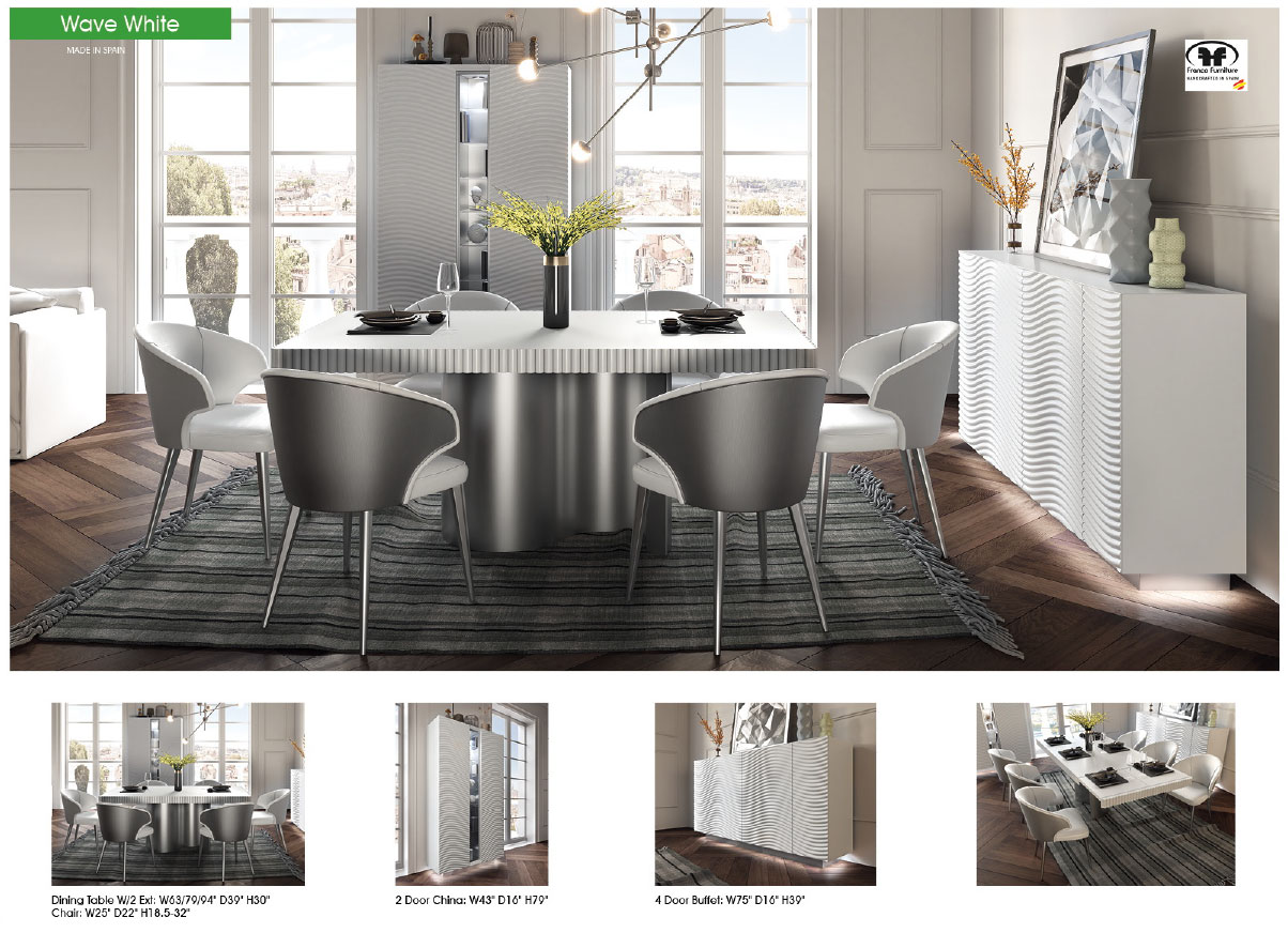 Wave Dining White Gallery 1