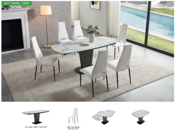 2417 Marble Table White Gallery 1