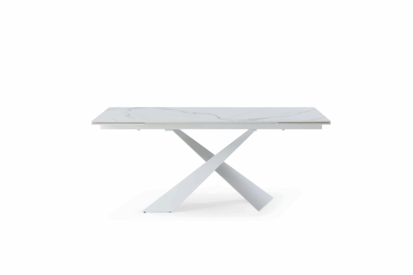 9113 Dinning Table White w/ext Gallery 3