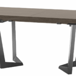 Elite Dining Table Brown Silver Birch