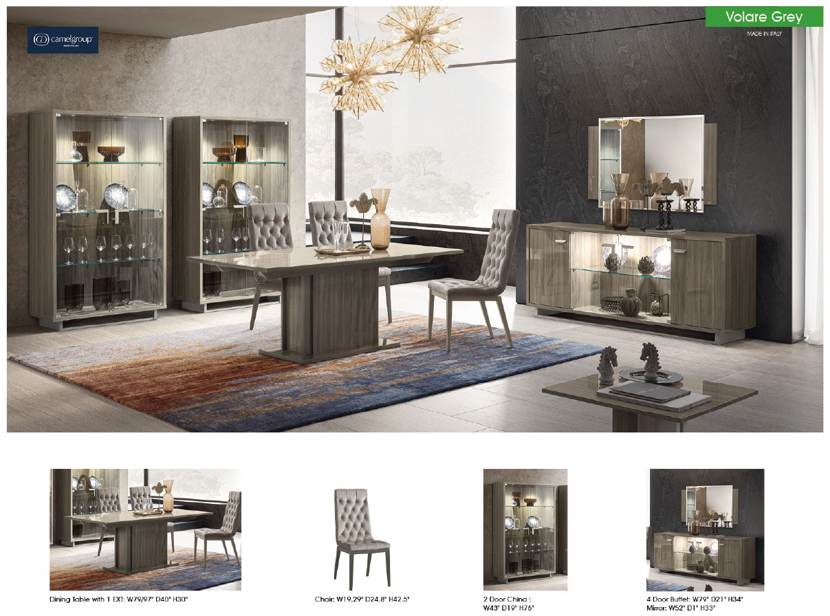 Volare Dining table GREY with ext Gallery 1
