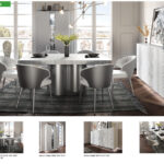Wave Dining table w/ 2 Ext. Gallery 1