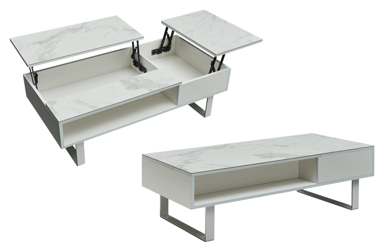 1388 Coffee Table w/ storage White
