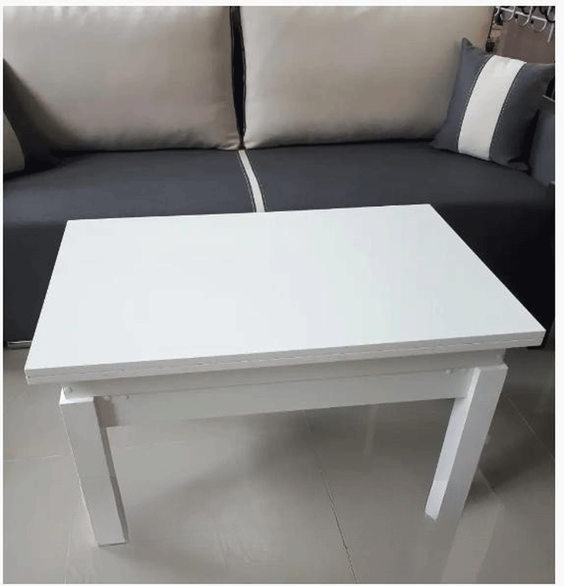 Cosmos Rectangular Transformer Table WHITE Gallery 1