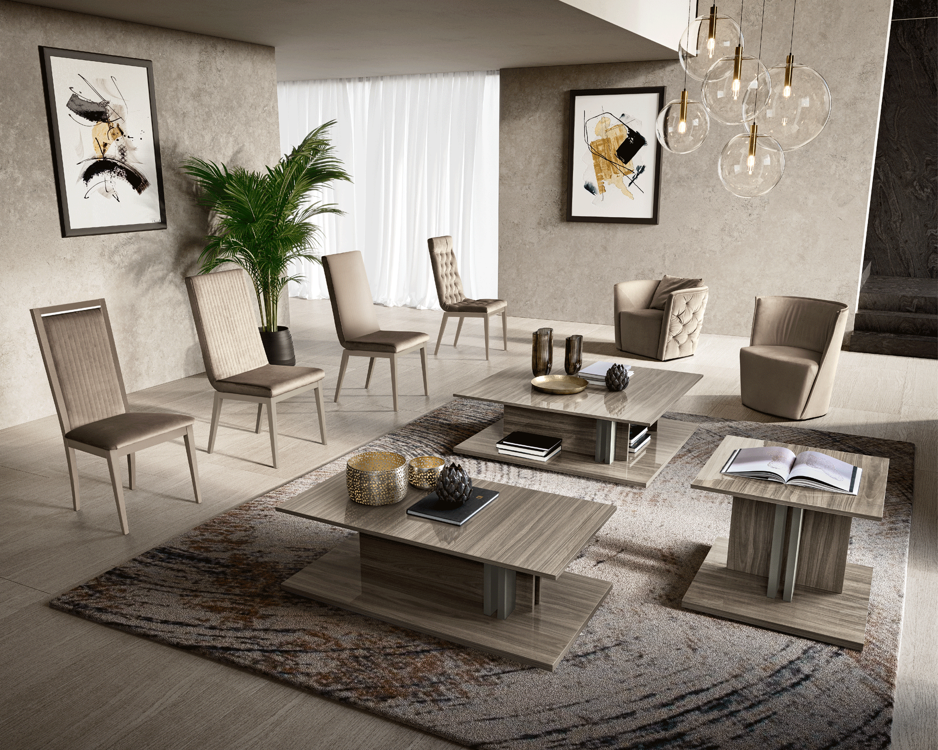 Volare Coffee table & End table GREY Gallery 1