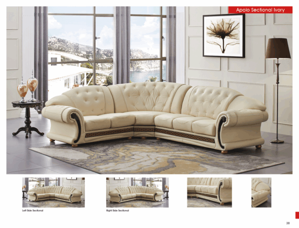 Apolo Sectional Ivory Gallery 1