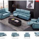 2934 Blue w/ electric recliners Gallery 1
