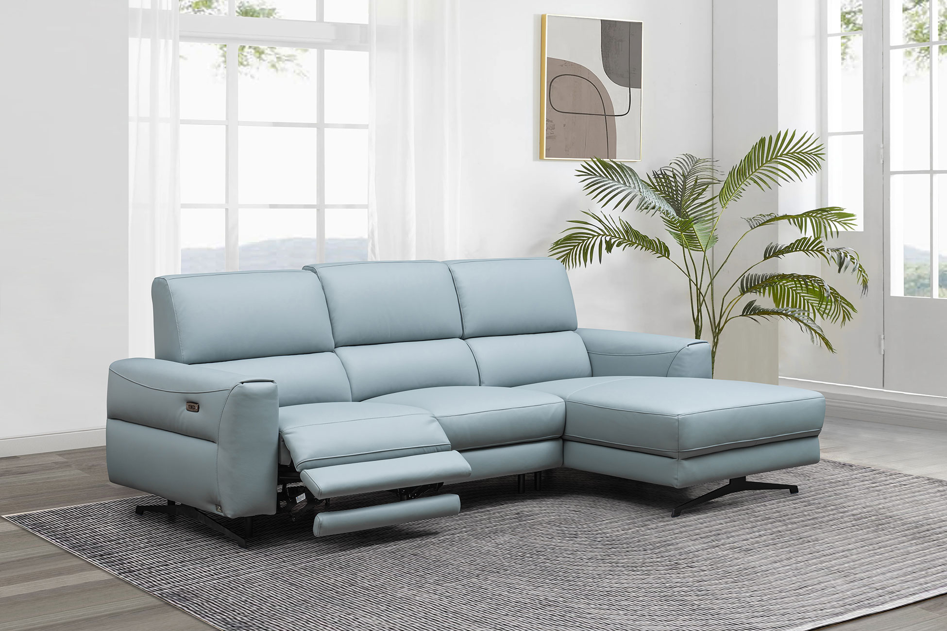 RG19141A Sectional w/ recliner Gallery 1