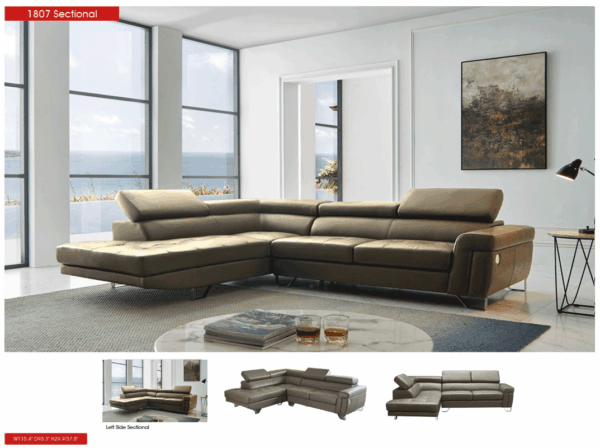 1807 Sectional Left Taupe Gallery 1