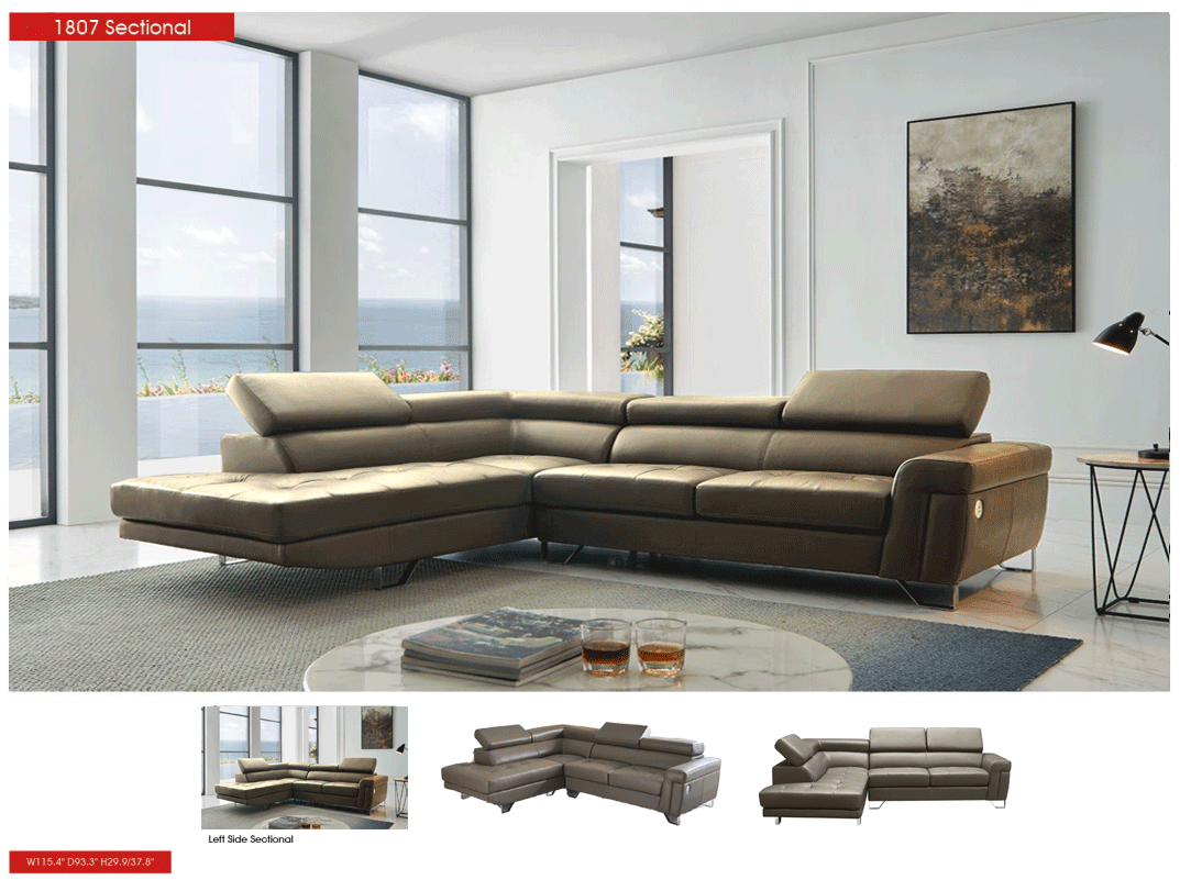 1807 Sectional Left Taupe Gallery 1