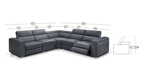 2919 Sectional w/ recliners Gallery 3