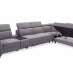 Lorens Sectional w/recliner, bed, bar Gallery 1