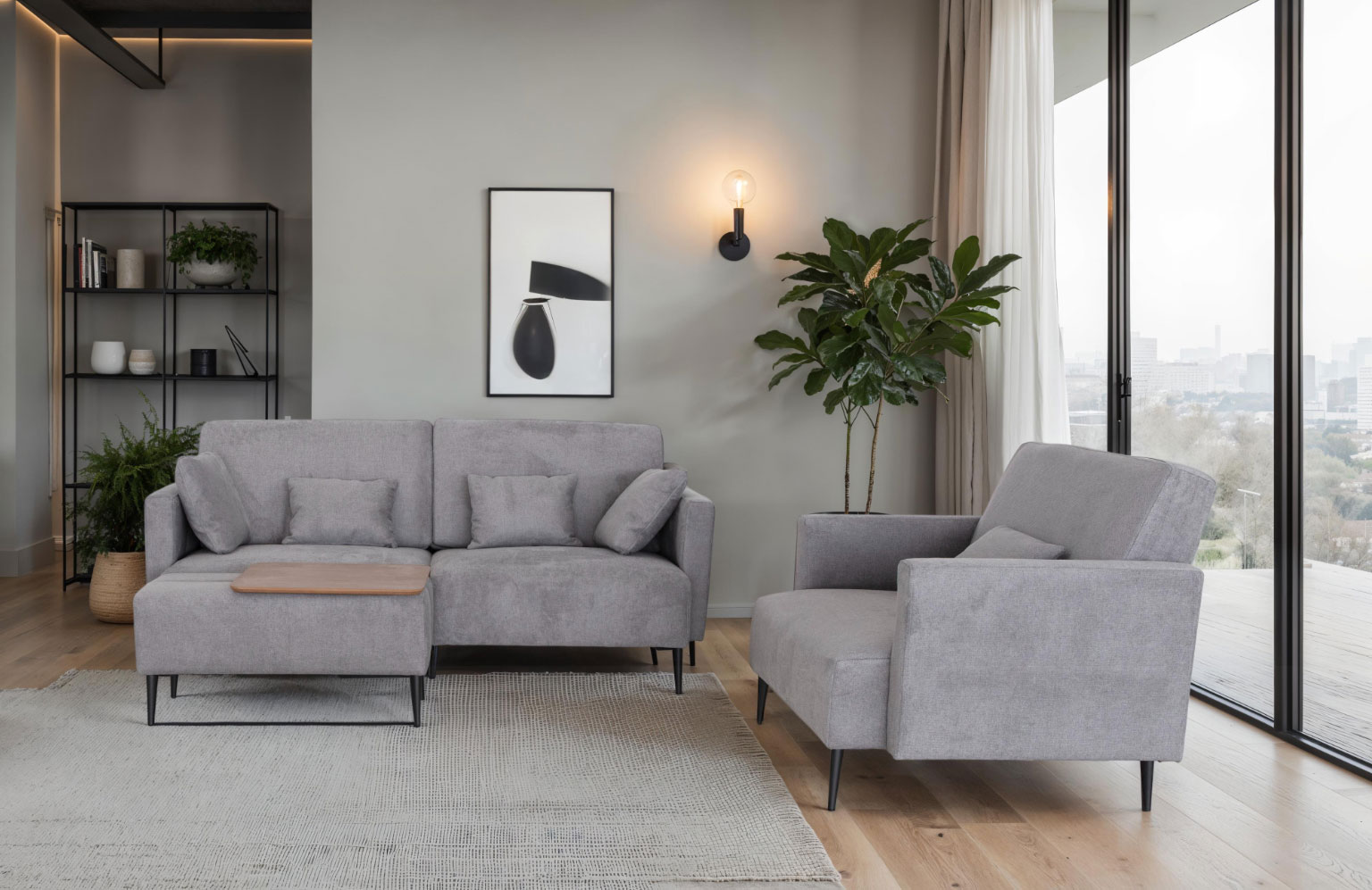 Monroe GREY Living room Gallery 1